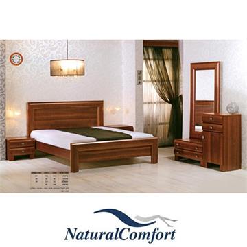 חדר שינה זוגי קומפלט הכולל מיטה, 2 שידות ,טואלט ומראה